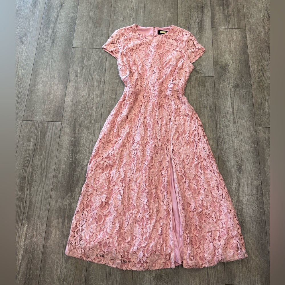 Alexia Admor Pink Lace Midi Dress